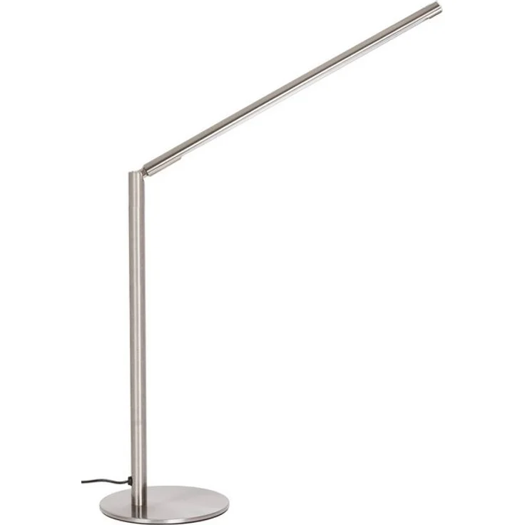 NOWA LED Tischleuchte CARLO, Dimmer, LED fest integriert, Warmweiß, Tischlampe nickel Schreibtisch Arbeitszimmer modern – Bild 4