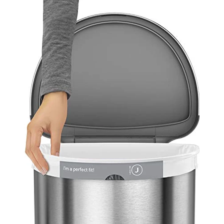 Simplehuman 45L halb-runder Sensormülleimer, gebürstet – Bild 9