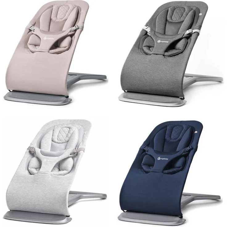 Ergobaby Evolve Bouncer Babywippe für Neugeborene Oxford Blue – Bild 1
