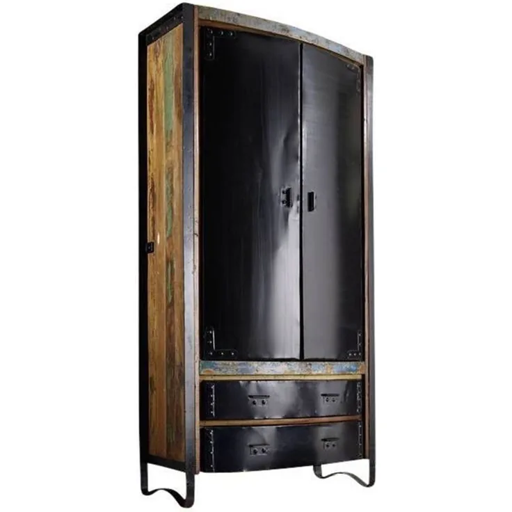 Schrank Altholz 90x43x180 mehrfarbig lackiert INDUSTRIAL #07