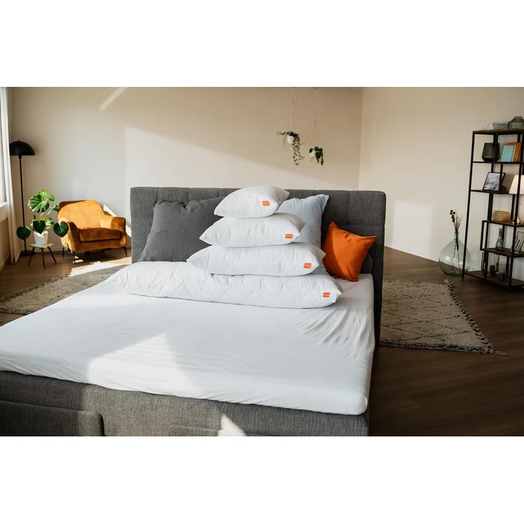 sleepling Kopfkissen Basic 200, Füllung: 100% Klima Faser, Bezug: Mischgewebe aus 52% Mikrofaser / 48% Baumwolle, Seitenschläfer, Rückenschläfer, Bauchschläfer, hergestellt in der EU, allergikerfreundlich – Bild 4