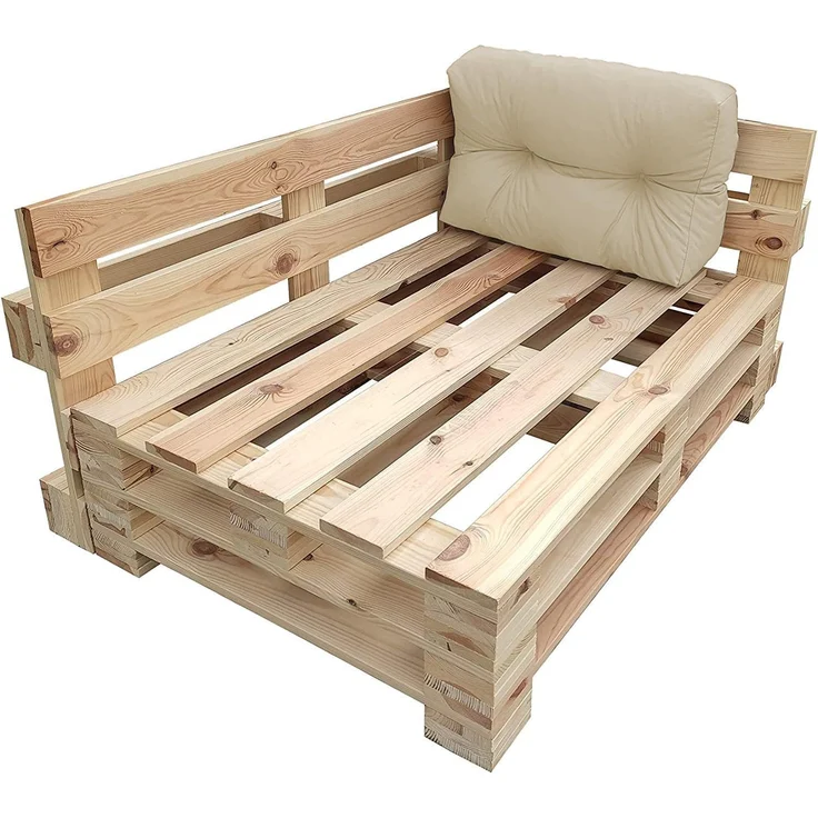 chilly pilley Palettenkissen Wasserdicht Palettenauflage Palettenpolster Palettenmöbel Gartenkissen Wasserfest Wasserabweisend viele Größen und Farben (Seitenkissen 60x40. Creme) – Bild 1