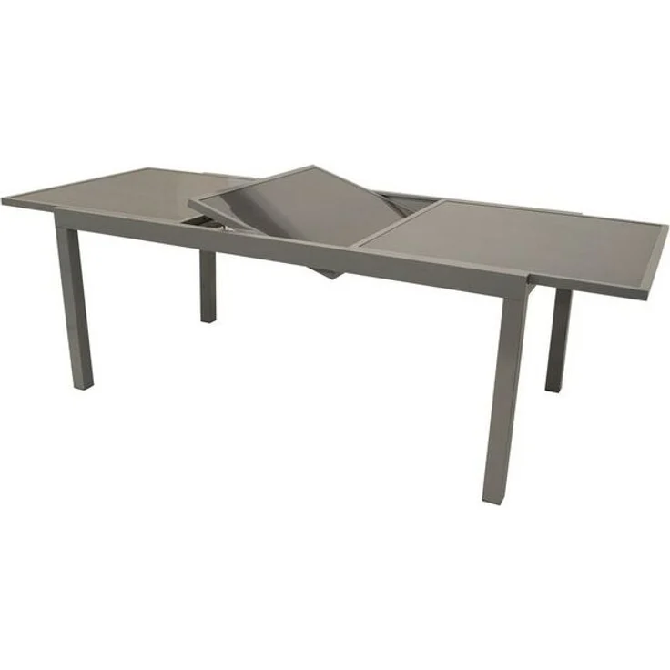 Ausziehtisch PISA 140/200x90 cm, Aluminium + Glas – Bild 3