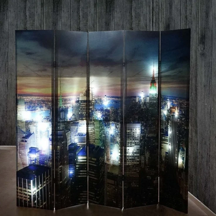 MCW Paravent LED Miami-5, Inkl. Beleuchtung mit 30 LEDs, Timer und Ein-/Ausschalter, 5 Paneele – Bild 2