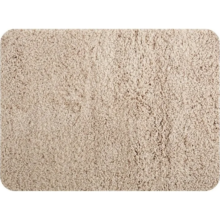 MSV Badteppich Badematte Badvorleger Duschvorleger Mikrofaser Hochflor flauschig 40x60 cm – Beige