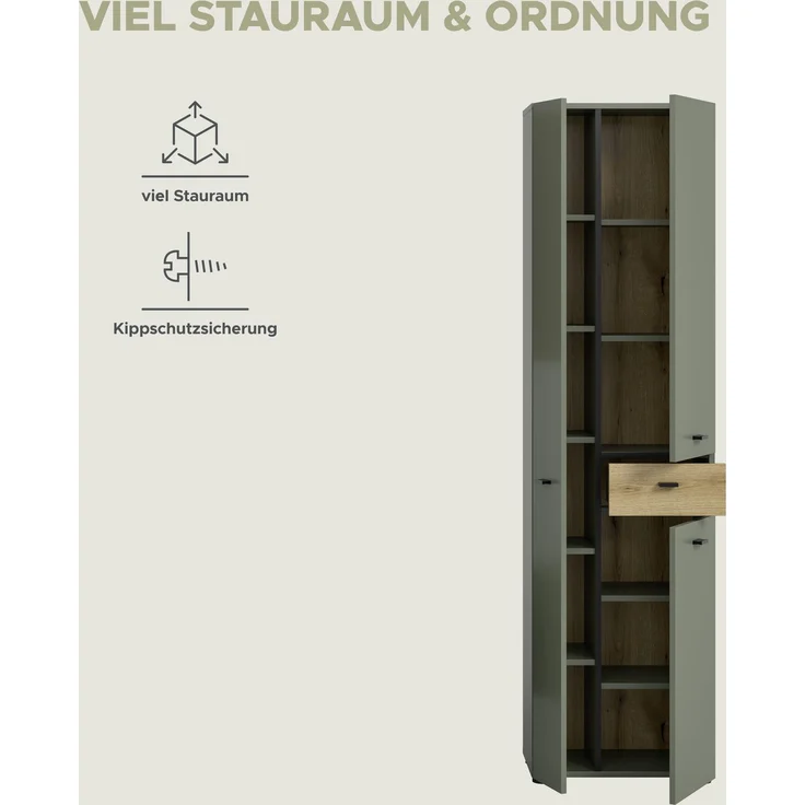 Aqua Hochschrank in Sage Green Nachbildung – Bild 10
