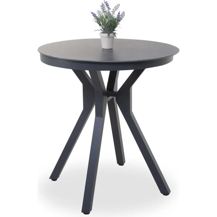 Gartentisch outdoor COMO DH 70x75 cm grau Outdoortisch Balkontisch Terrassentisch Outdoor-Tisch Loungetisch