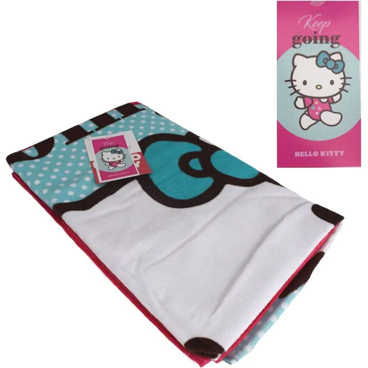 Handtuch ca. 70 x 140 cm Dusch- und Badetuch Bildmotive Hello Kitty
