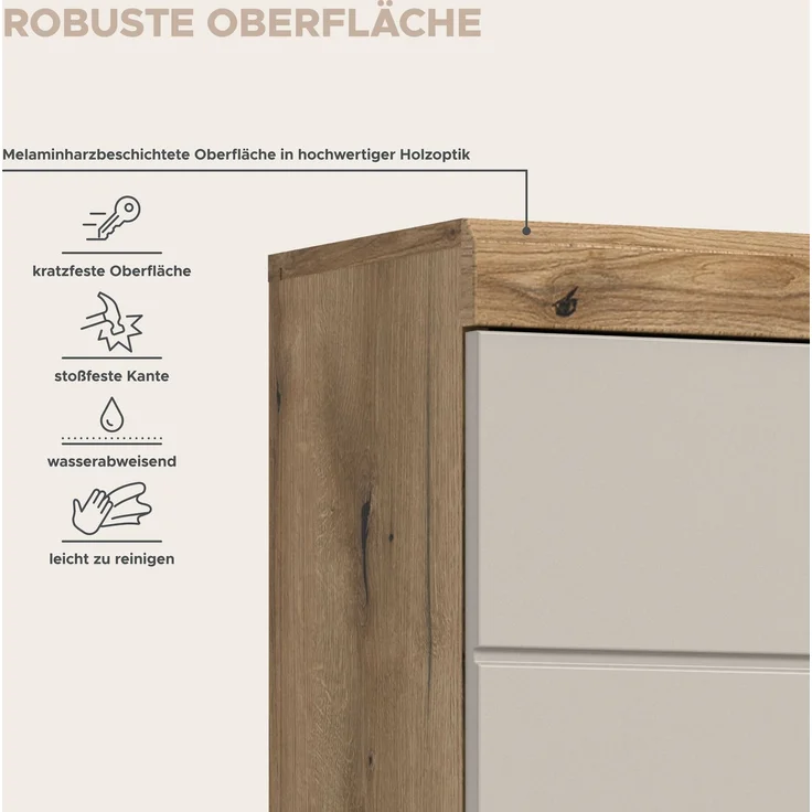 Hängeunterschrank B/H/T: 37x79x24 cm in Evoak Oak Nachbildung – Bild 8