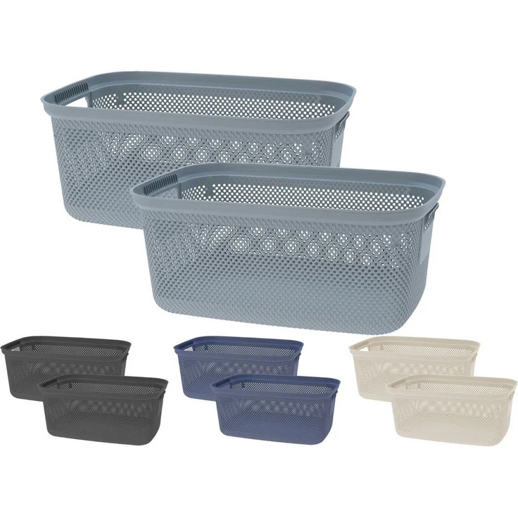 Koopman Wäschekorb Wäschewanne Kunststoff 30 L 4 Farben 2 er SET (2 St), 2er Set, 30 L, Leicht, 4 Farben zur Auswahl – Bild 2