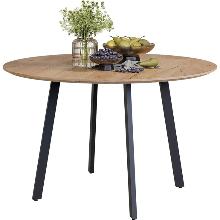 Esstisch Halvar Schwarz 120x120 cm Vicco – Bild 5