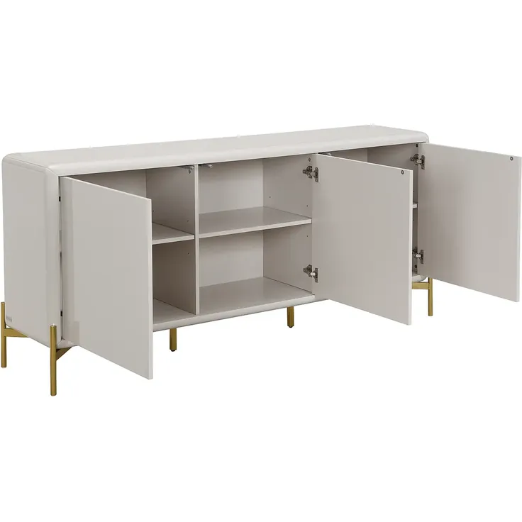 Vente-unique - LYBAKA Sideboard Holz, Platte Beige - B 40 cm x H 82 cm x L 180 cm – Bild 4