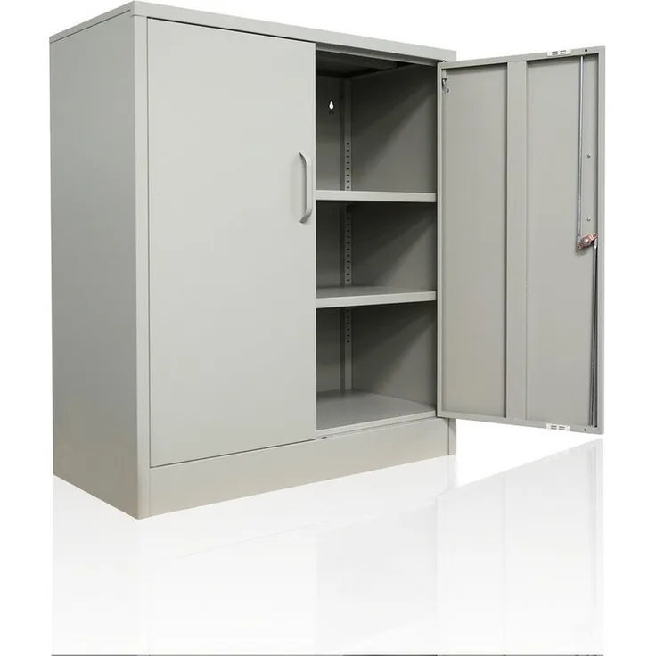 ONDIS24 Aktenschrank Mehrzweckschrank Stahlschrank - Büroschrank Metallschrank abschließbar mit justierbaren Einlegeböden, 50Kg Pro Einlage