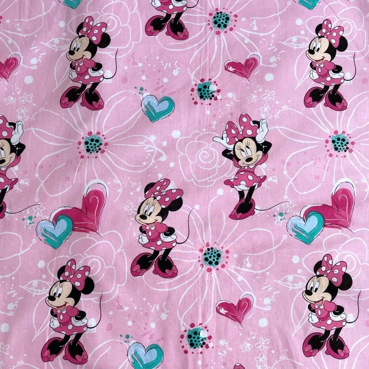 Disney Minnie Mouse Babybettwäsche 100x135 + 40x60 cm 100 % Baumwolle Reißverschluss – Bild 4