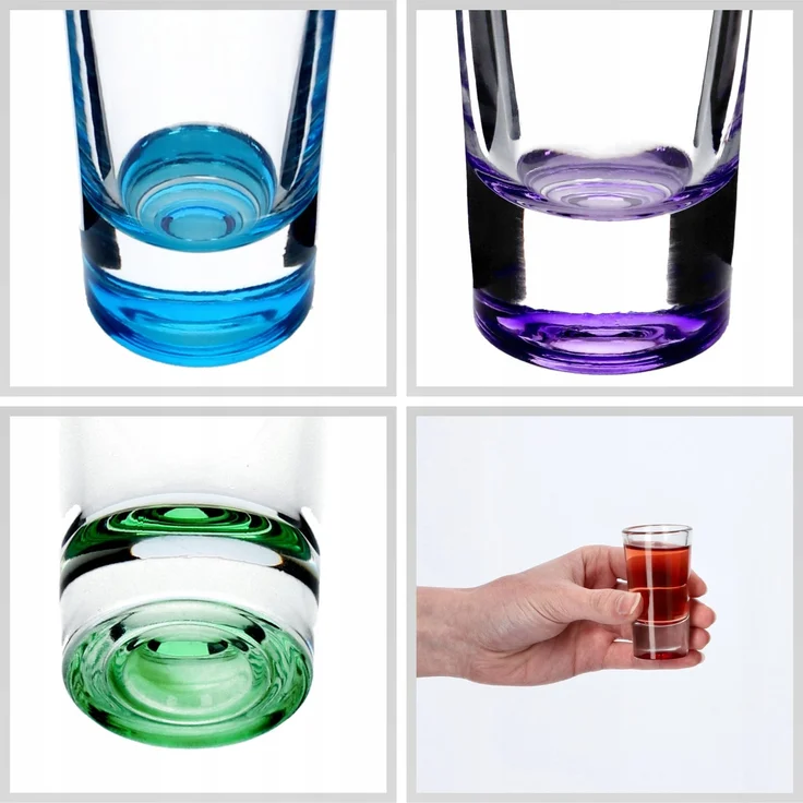 KADAX Glas für Wodka Shots 28 ml Bunt 12 Stk – Bild 4