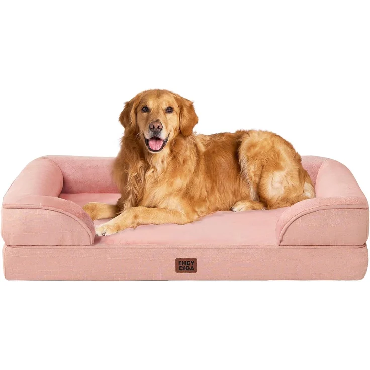 EHEYCIGA Orthopädisches Hundebett Grosse Hunde, Memory Foam XL, Waschbar, Wasserdicht rutschfest, mit Hohem Rand – Bild 1
