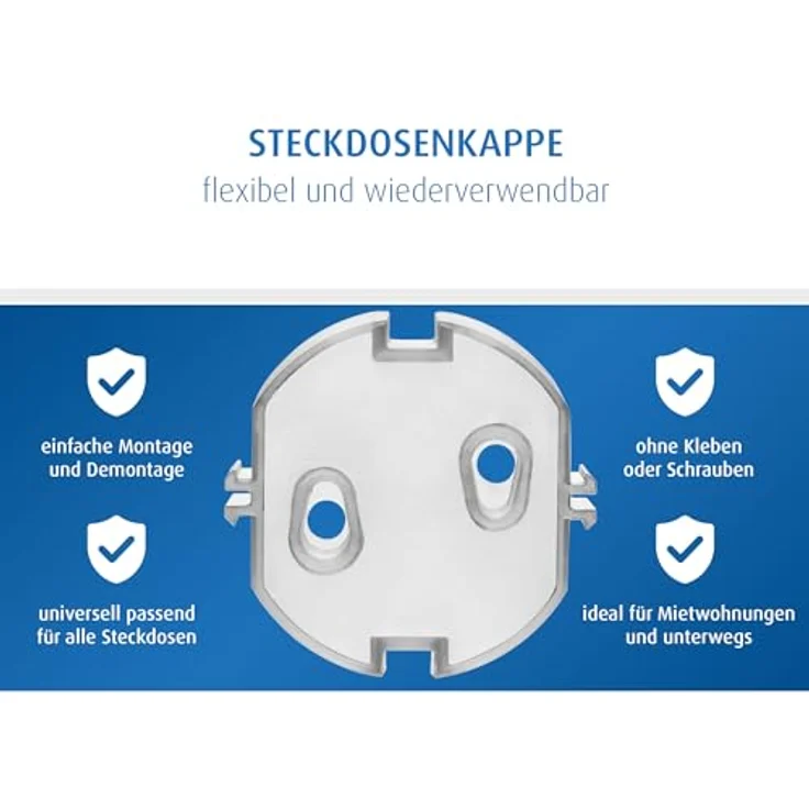 reer Steckdosenkappe, das Original vom Erfinder des Steckdosen-Schutzes, transparent, 20 Stück – Bild 5
