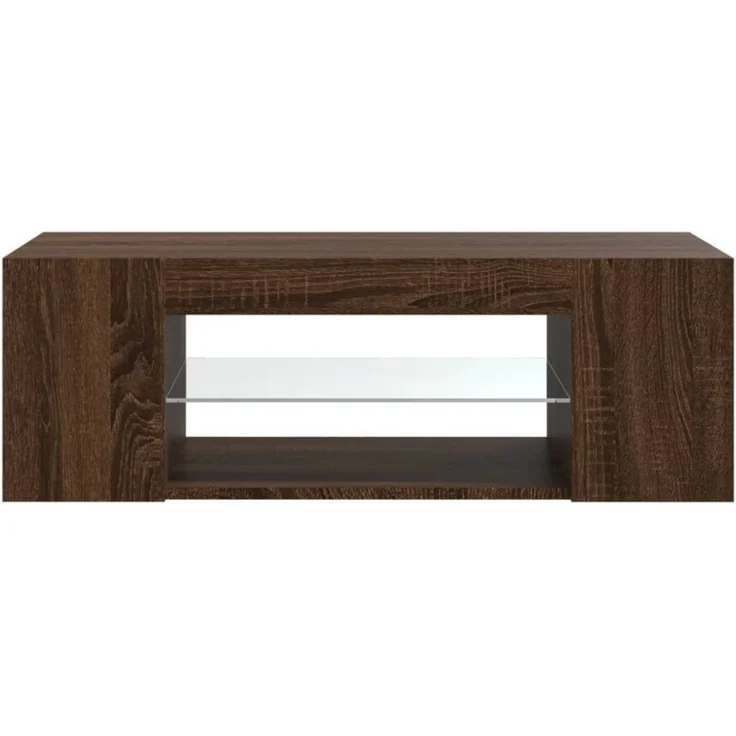 vidaXL TV-Schrank mit LED-Leuchten Braun Eichen-Optik 90x39x30 cm 822667 – Bild 12