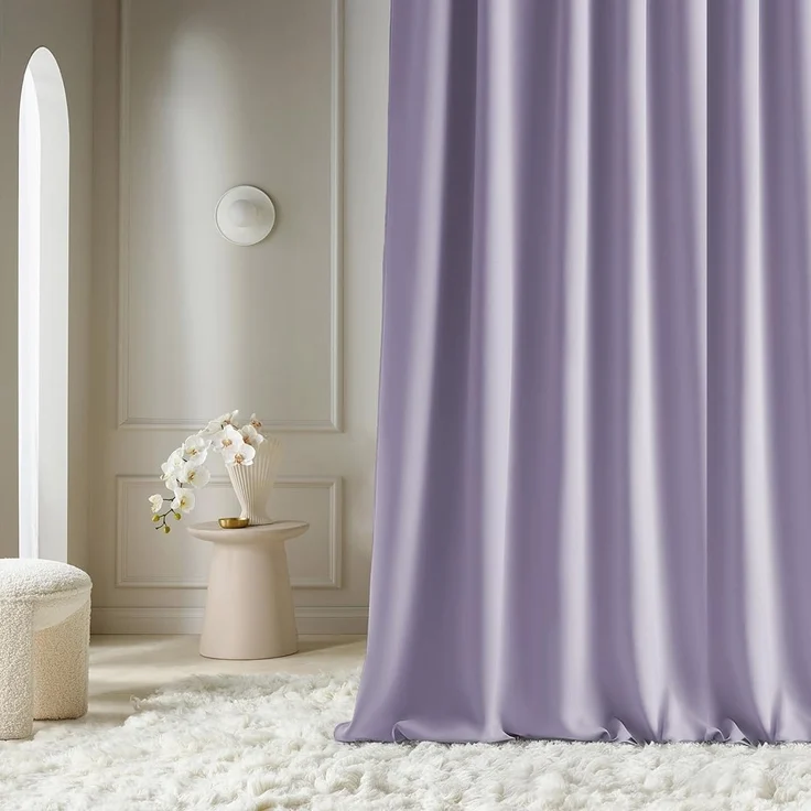ROOM99 Vorhang mit Kräuselband Aura 140x260 cm Breite x Höhe Schiebegardinen Modern Curtain Wohnzimmer Schlafzimmer LILA, 1 Stück – Bild 1