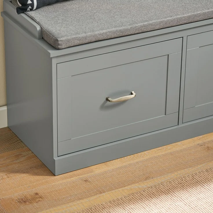 SoBuy FSR131-HG Schuhbank, MDF, Lackiert, Grau, 100 x 48 x 38 cm – Bild 5