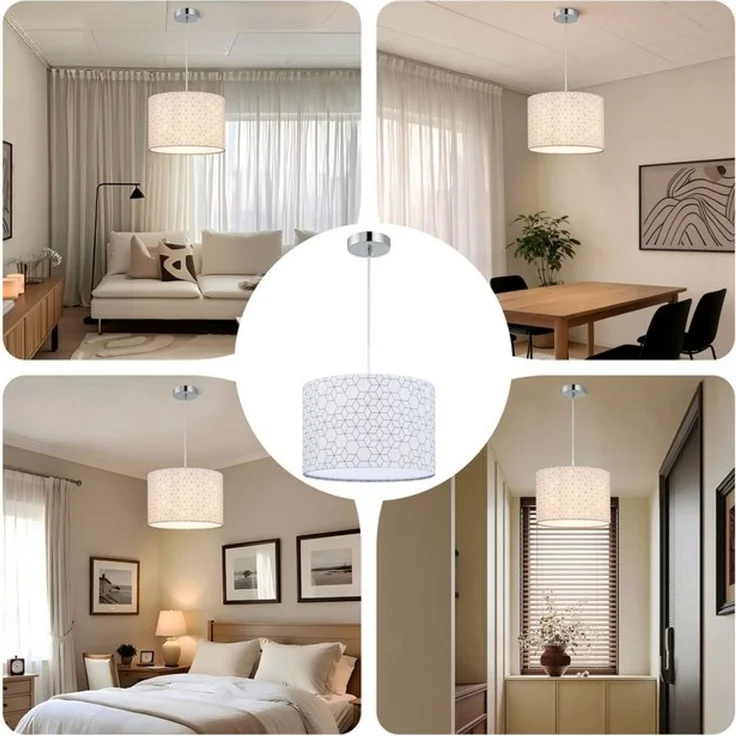 Zedelmaier Pendelleuchte Hängelampe hängend Deckenlampe E27x1/Max. 40 W, ohne Leuchtmittel, ohne Leuchtmittel, Geeignet für Esszimmer Wohnzimmer Schlafzimmer Flur – Bild 4