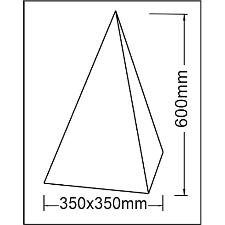 TRANGO LED Gartenleuchte, 7231-60L IP65 LED Gartenlampe, Außenlampe, Leucht-Figur *PYRAMIDE* 60cm weiß inkl. ca. 5 Meter Zuleitungskabel inkl. LED Leuchtmittel, Wegbeleuchtung, Außenleuchte, Gartenstrahler – Bild 7