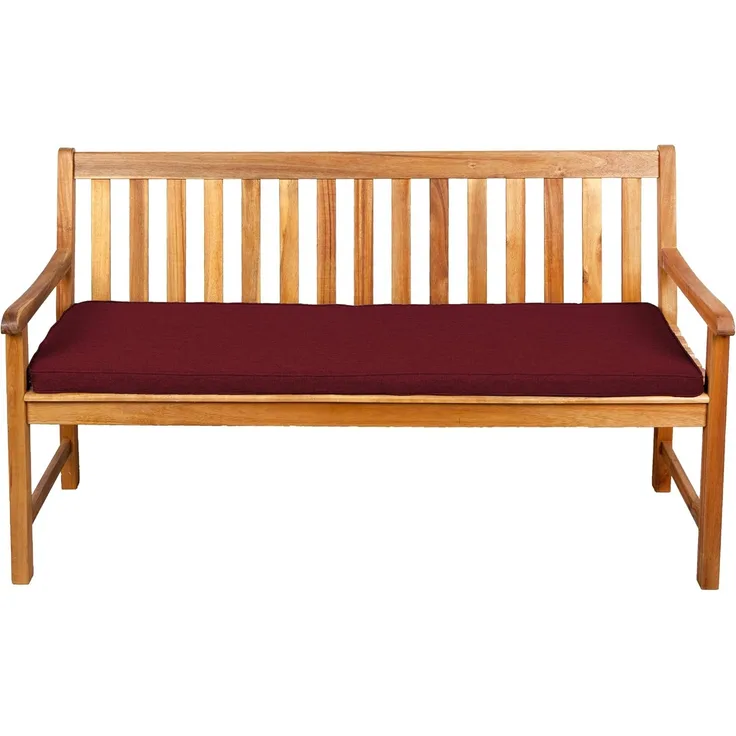 Gutekissen® Sitzkissen für Bank, Gartenschaukeln, Sitz, glatt. FK5 (140x40x5, Bordeaux)