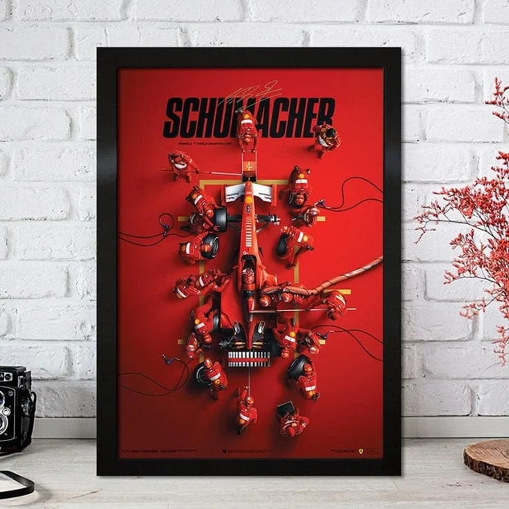 Poster Formel 1 Rennfahrer Legenden Rennwagen · Deko Print ohne Rahmen - J / 40x50 cm – Bild 1