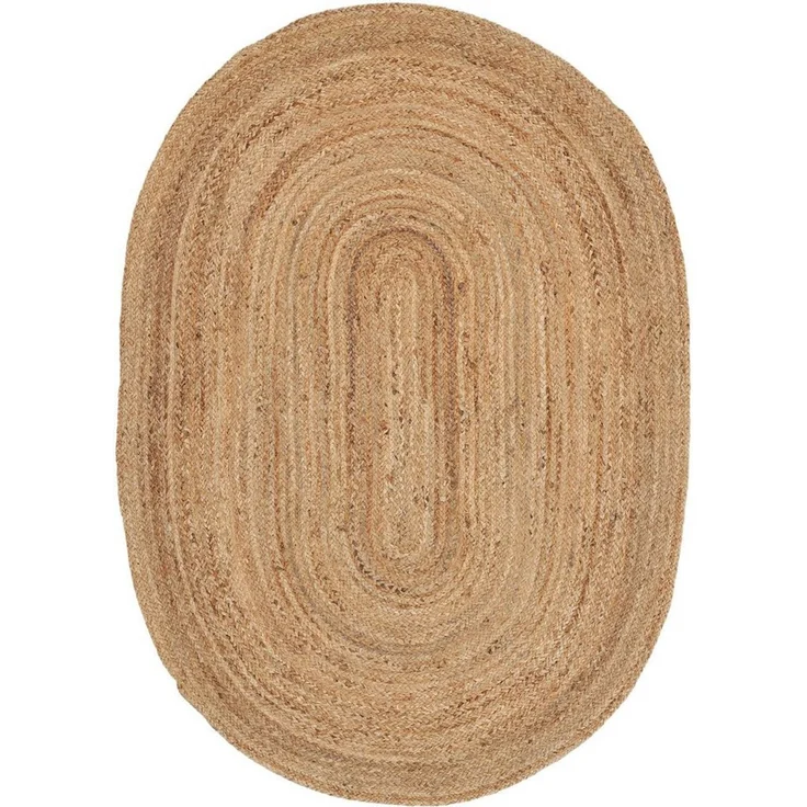 carpetfine Teppich Nele Juteteppich Naturfaser, rund, Höhe: 6 mm, geflochtener Wendeteppich aus 100%Jute, in rund und oval, viele Größen – Bild 1