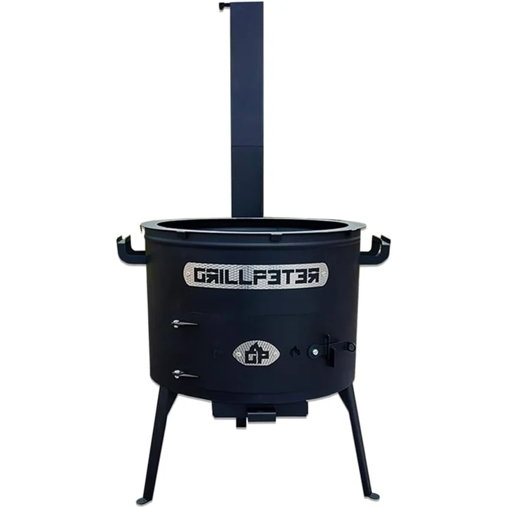 Grillpeter Utschak Asamat Ø45cm mit Kazan aus Gusseisen 22L, schwarz – Bild 2