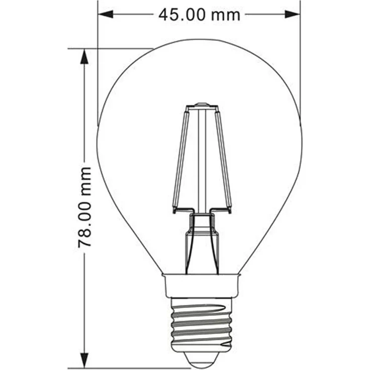 4w E14 LED Birne Filament Leuchtmittel mit klarem Glas G45|Ø45x78mm|Neutralweiß|470 Lumen – Bild 4