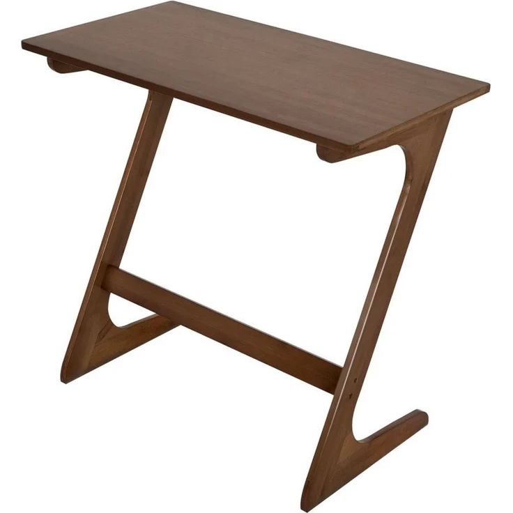 COSTWAY Beistelltisch, Z-förmiger Sofatisch Bambus, Betttsich 75 x 40 x 70 cm – Bild 5