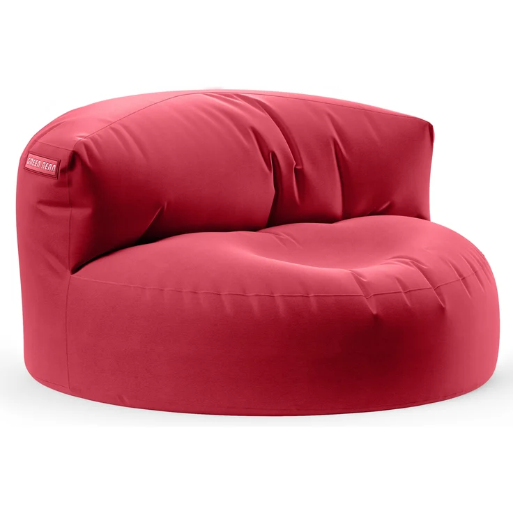 Green Bean® Sitzsack Sofa mit Füllmaterial - Lounge im Sitzsack-Design 90x50cm mit ergonomischer Rückenlehne & waschbarem Bezug - Indoor und Outdoor geeignet in Rot – Bild 1