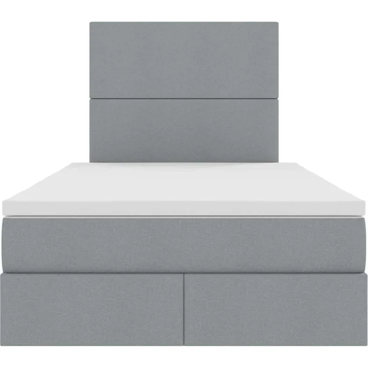 vidaXL LED-Speicherbett mit Matratze Hellgrau 120 x 200 cm Stoff 3372345 – Bild 8