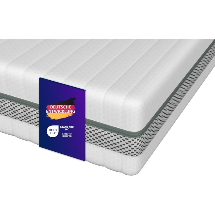 Traumnacht Premium 2 in 1 Duo - orthopädische 7-Zonen Kaltschaummatratze, Härtegrad 2 und 3, Öko-Tex Zertifiziert, 100x200 cm, Höhe 20 cm produziert nach deutschem Qualitätsstandard