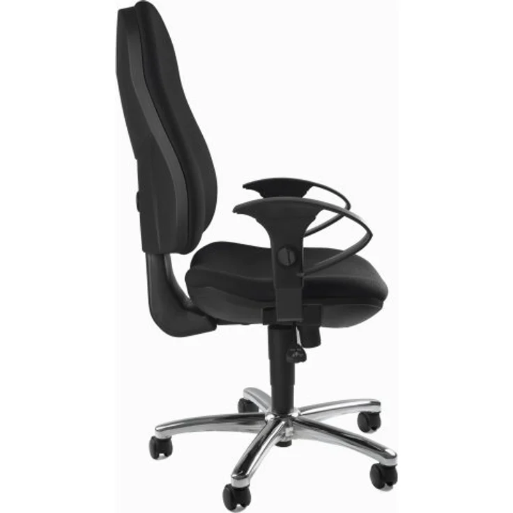 Topstar PI99GBC6 P91, Bürostuhl, Schreibtischstuhl, breiter Muldensitz, inkl. höhenverstellbare Armlehnen, Konturpolsterung, Bezug blau – Bild 9