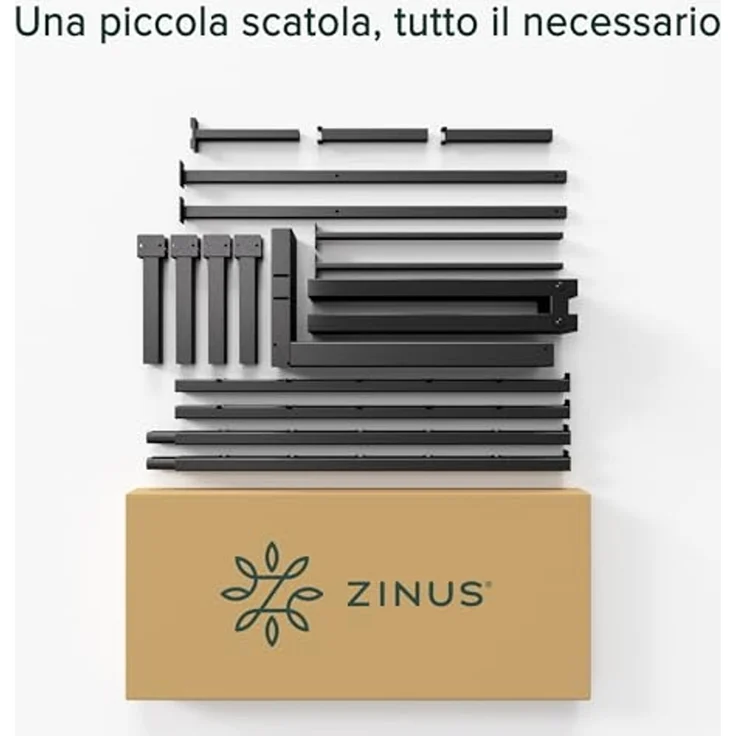Zinus Elias Bett 80x190 cm – Bettgestell 36 cm mit Stauraum unter dem Bett – Plattformbett aus Metall – Schwarz – Bild 6