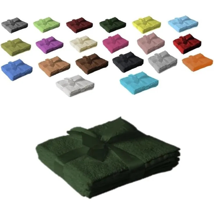 12 x Seiftuch 500 g/m² 30 x 30 cm Dunkelgrün
