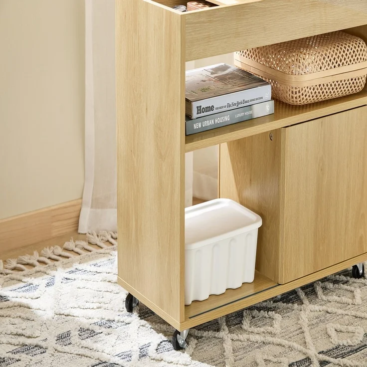 SoBuy FBT152-N Couchtisch, Spanplatte, Melamin, Helle Eiche, 70 x 55 x 25 cm – Bild 4