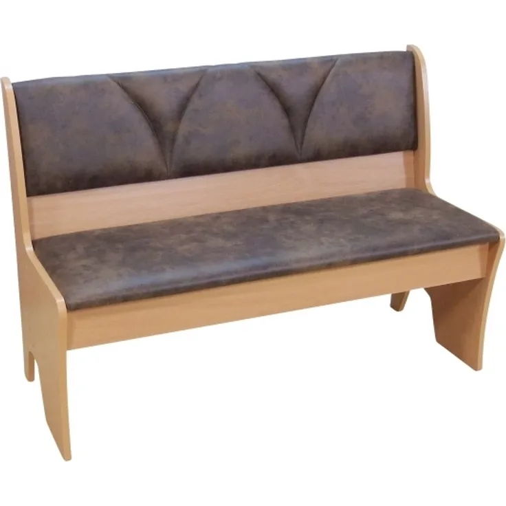 Truhenbank "SILVIA" 120 cm, buche / vintage schoko