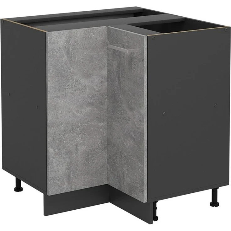 Eckunterschrank R-Line Beton 75.6 cm ohne Arbeitsplatte Vicco – Bild 5