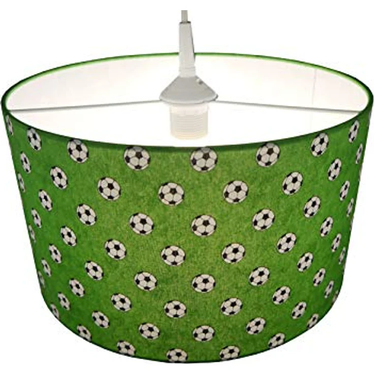 Niermann Standby 113 Stoff-Pendelleuchte Fußball, mehrfarbig, höhenverstellbare Aufhängung, E27, max. 60 W, Made in Germany – Bild 4