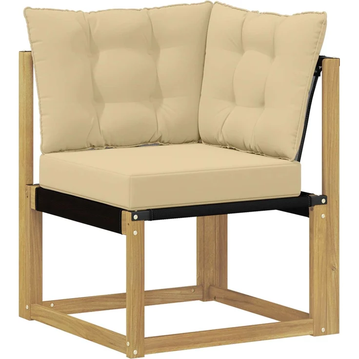 vidaXL Outdoor-Sofagarnitur 8 stk. Weiß und Beige 3389603 – Bild 6