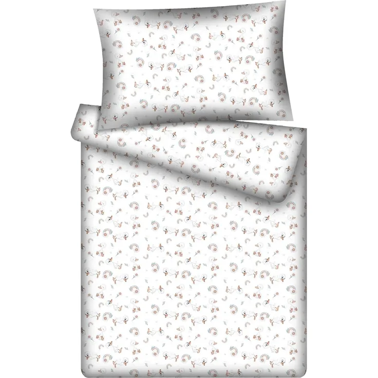 KiGATEX Kinderbettwäsche KiGATEX Set 2-teilig, 100x135 + 40x60 cm, für Mädchen + Jungen, 100% Baumwolle, weich & atmungsaktiv, waschbar bei 60°C
