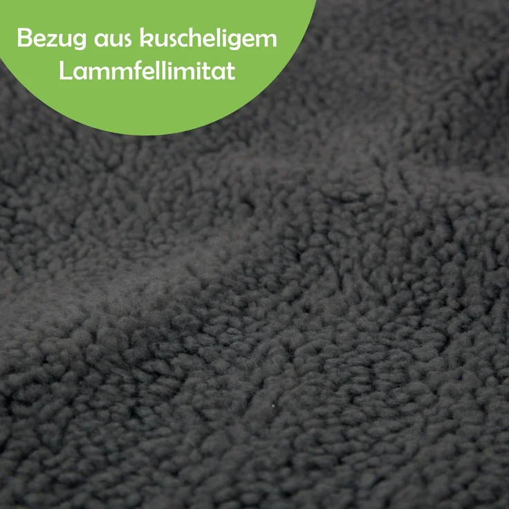 Selbstheizende Tierdecke ( Schwarz / 70x100cm ) - ÖKO TEX 100 - mit Reissverschluss, thermoisolierende, kuschelig weiche, waschbare Haustierdecke – Bild 5