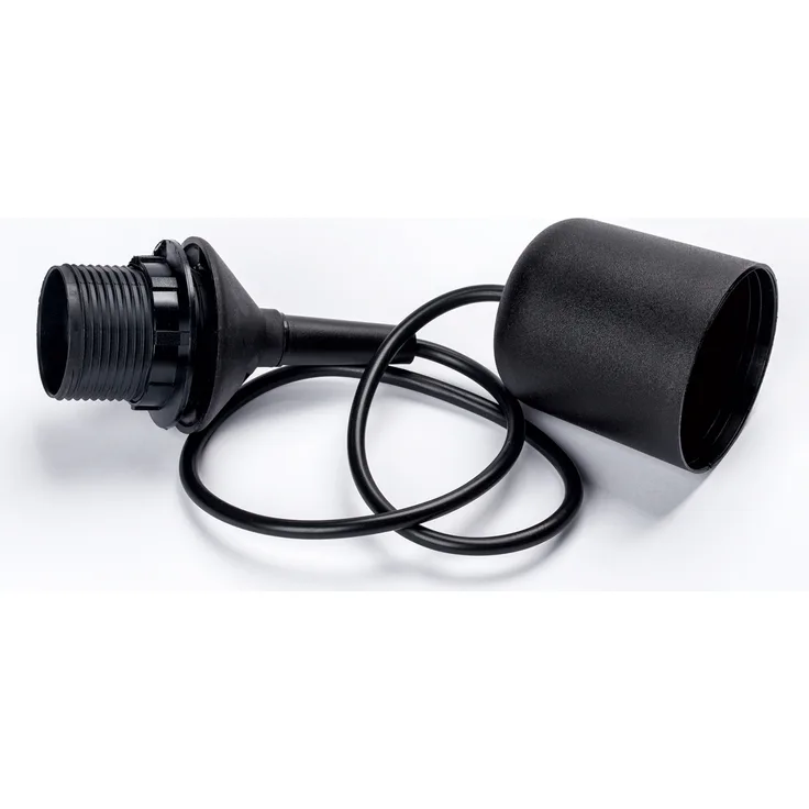 Orion Leuchtenpendel, Lampenaufhängung mit E27 Fassung, 70cm Länge, schwarzes PVC Kabel
