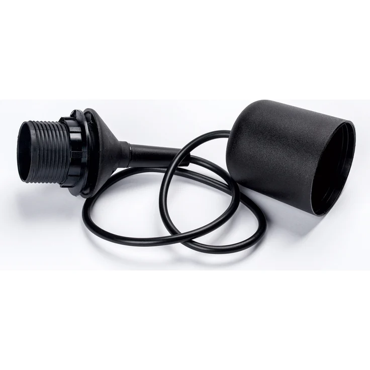 Orion Leuchtenpendel, Lampenaufhängung mit E27 Fassung, 70cm Länge, schwarzes PVC Kabel