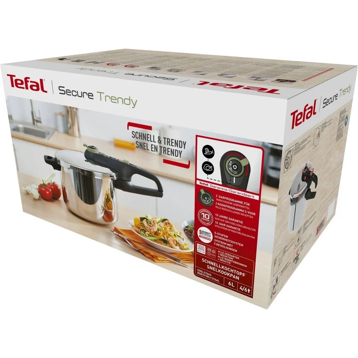 Tefal 'TRENDY' Express-Kochtopf, Edelstahl silber, 6L – Bild 2