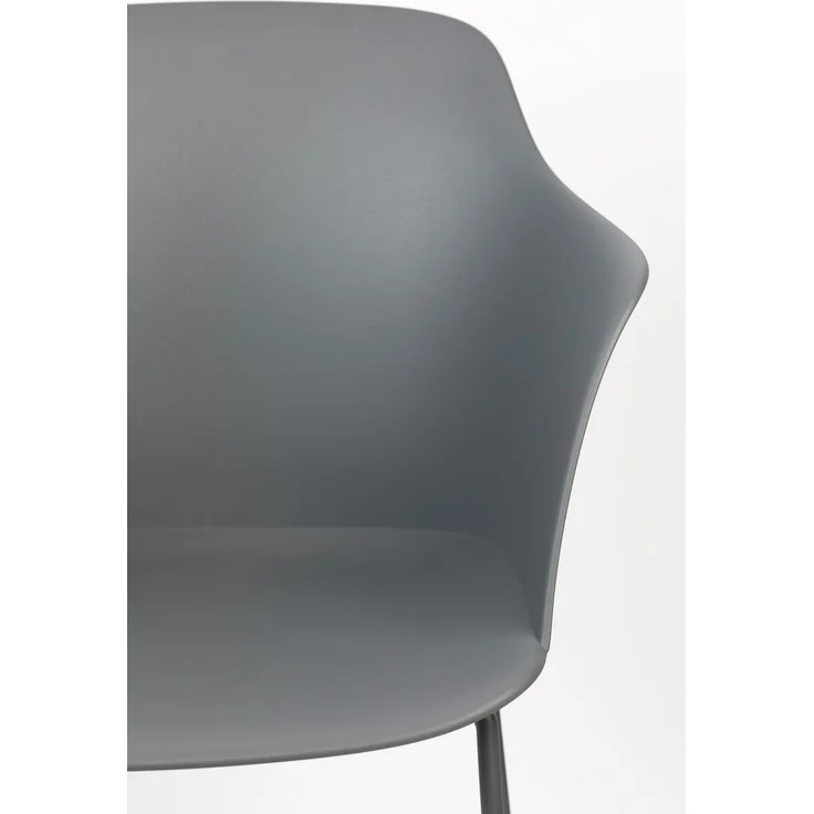 Sessel Tango im 2er-Set, Grau mit Stahlgestell für das Wohnzimmer 58x54x81,5 cm – Bild 9