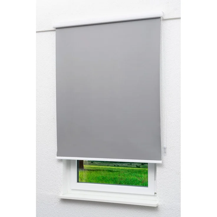 Lysel - Qualitätskassettenrollo abdunkelnd steingrau, (B x H) 110cm x 175cm in grau/steingrau – Bild 1